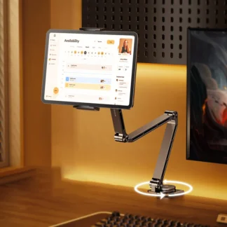 MoZhao Tablet Stand Desktop Support Stand Phone Holder 360° Rotating Folding Aluminum Alloy Office Fixing Magnetic Bracket