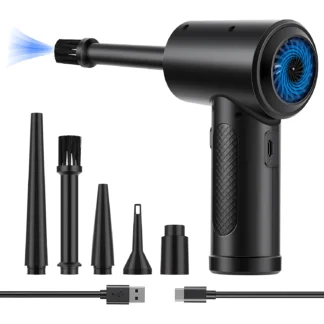 Protable Air Duster for Computer Cleaning 51000RPM Cordless Compressed Air Blower with LED Light for PC computers Keyboard Clean