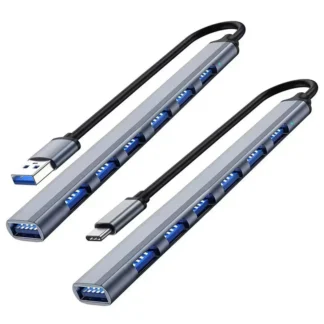 2026 new model USB C Hub USB Hub 3.0, Aluminum 7 in 1 USB Extender|USB Splitter with 1 X USB 3.0, 4 X USB 2.0 and 2 X USB C Port