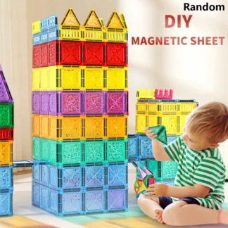 Magnetic Tiles for Kids Ages 3-5 4-8 Magnet Toys for 3 4 5 6 7 8+ Year Old Boys Girls Toddlers Magnetic Building Blocks Preschoo