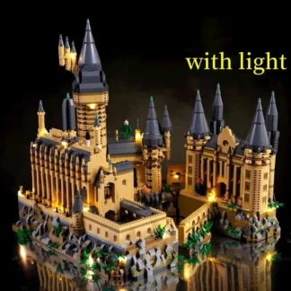 New Magic Castle Micro Building  Blocks Light Up Street View Architecture Creative MOC Model Kit  Kids Christmas Birthday Gifts