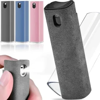 2-In-1 Screen Cleaner Spray Bottle Set iPad Phone Computer Dust Removal Microfiber Cloth Wipe Without Liquid