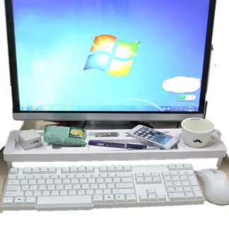 Removable Keyboard Rack with Multi-Compartment Desktop Tray for Stationery and Gadgets Waterproof Easy Clean Desk Organizer