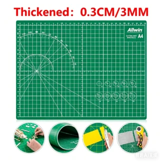 A2/A3/A4 3MM Paper Cutting Board 3-Layer Self-Healing PVC Cutting Mat, Non-Damaging Pad for Sewing Quilting Craft Paper Cutting
