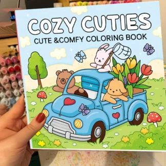 New Spring Outing Coloring Book, 40 Pages of Illustration Design - Featuring Various Natural Scenes and Cozy Daily Life