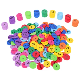 3 Set EVA Number Discs Math Manipulative Place Value Disks Educational Equipment Teaching Aids Decimal Chart Learning Tools Kids