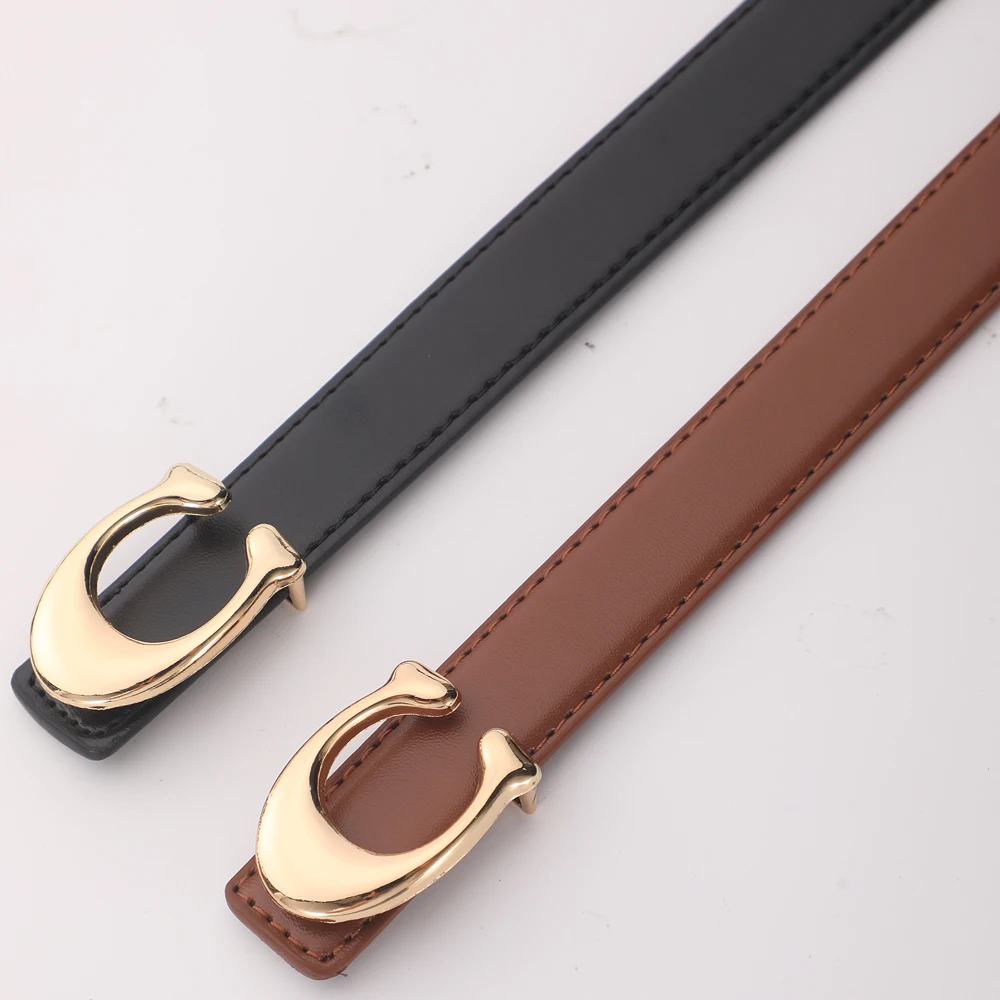 C-shaped Smooth Buckle Simple Women's Soft Durable Belt Fashion Women's Clothing Accessories Paired With Business Casual Belt - الصورة 4