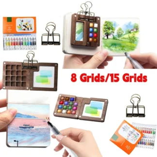 Portable 8/15-color Watercolor Paint Box Set Mini Palette Watercolor Paint Packaging for Students Travel Sketching Art Supplies