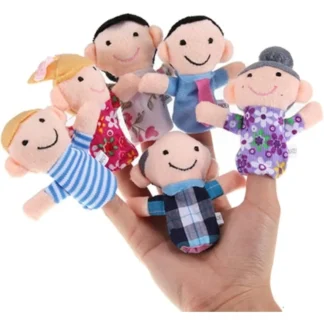 Parent-child Cloth Boys Girls Cartoon Finger Family Finger Puppets Set Hand Puppet 6 Sold