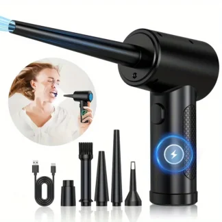 WirelessUSBRechargeable Air Duster - Powerful Compressed Air Blower，Applicable to Computers、Keyboard、Sofa and Car