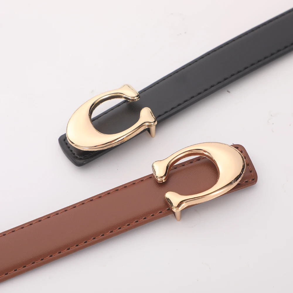C-shaped Smooth Buckle Simple Women's Soft Durable Belt Fashion Women's Clothing Accessories Paired With Business Casual Belt - الصورة 5