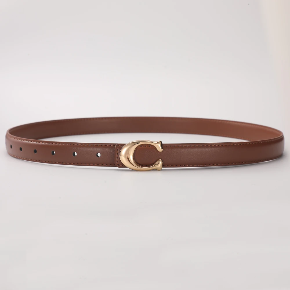 C-shaped Smooth Buckle Simple Women's Soft Durable Belt Fashion Women's Clothing Accessories Paired With Business Casual Belt - الصورة 2