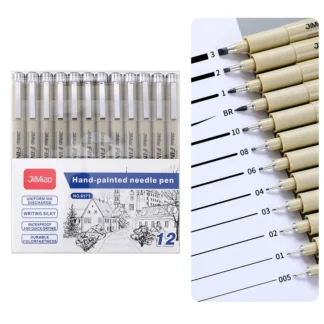 6/9/12Pcs Set Pigma Micron Fine Pen Waterproof Smooth Black Ink Fineliner Drawing Pens Art Sketch Marker Liner Rotulador Tekenen