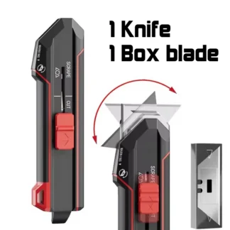 Industrial Utility Knife 4 Modes Replaceable High Carbon Steel Blade Stainless Steel Paper Cutter for Office Art Student Supplie