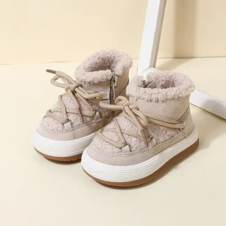 DIMI New Autumn/Winter Baby Boots Warm Plush Rubber Sole Toddler Kids Sneakers Infant Shoes Fashion Little Boys Girls Boots