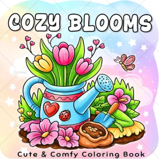 COZY BLOOMS Bold-easy  Irregular Patterns Coloring Book for Adults Cute Kids Drawing Book Perfect Gift for Party and Birthday