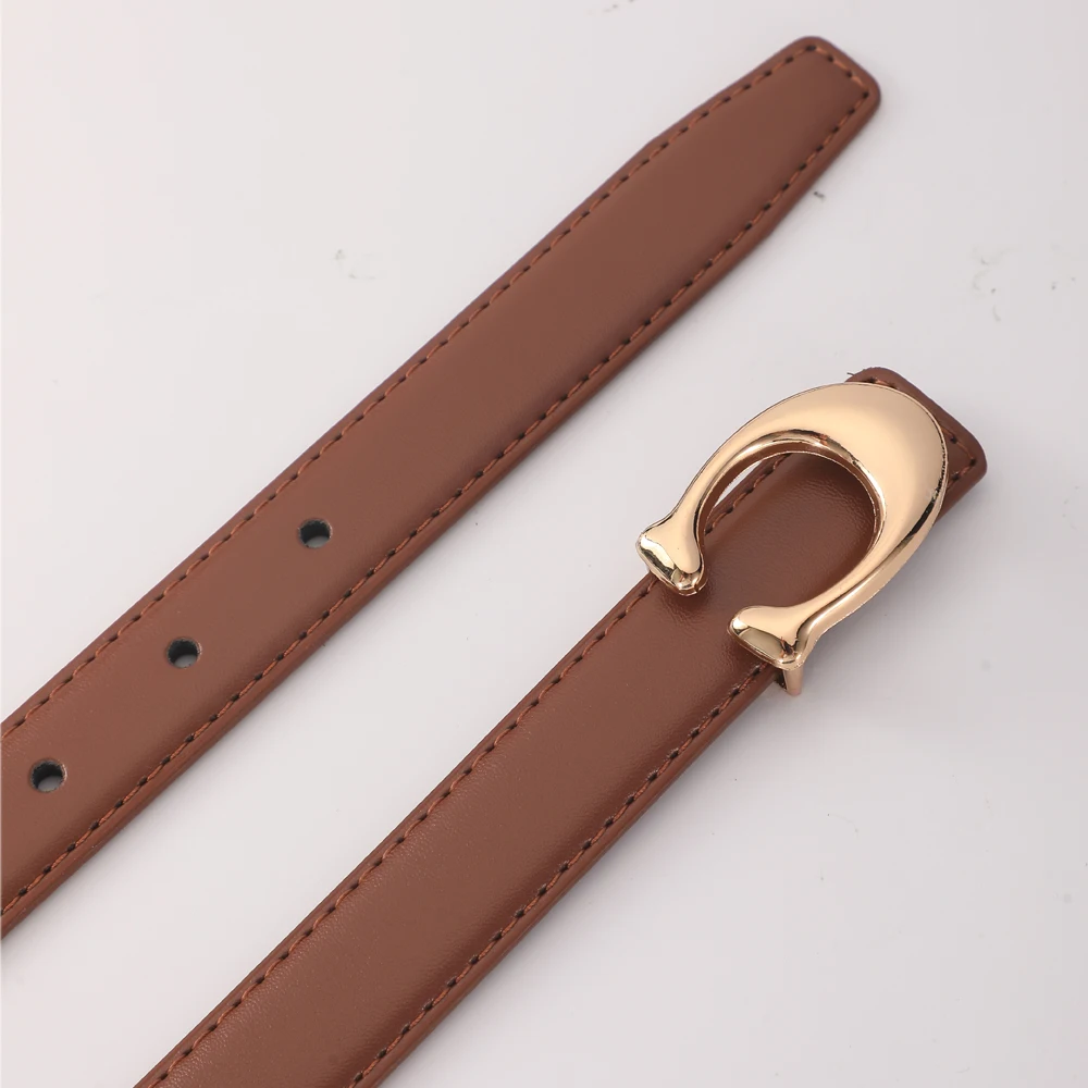 C-shaped Smooth Buckle Simple Women's Soft Durable Belt Fashion Women's Clothing Accessories Paired With Business Casual Belt - الصورة 6