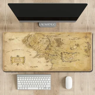 The Lord of the Rings Map Mouse Pad ,Personalized Printing, Gaming Mouse Pad Customized Mouse Pad PC Gamer Anime Desk Mat