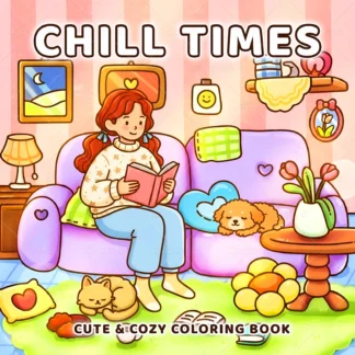 CHILL TIMES Bold-easy Patterns Coloring Book for Adults Cute Drawing Book Perfect Gift for Party and Birthday