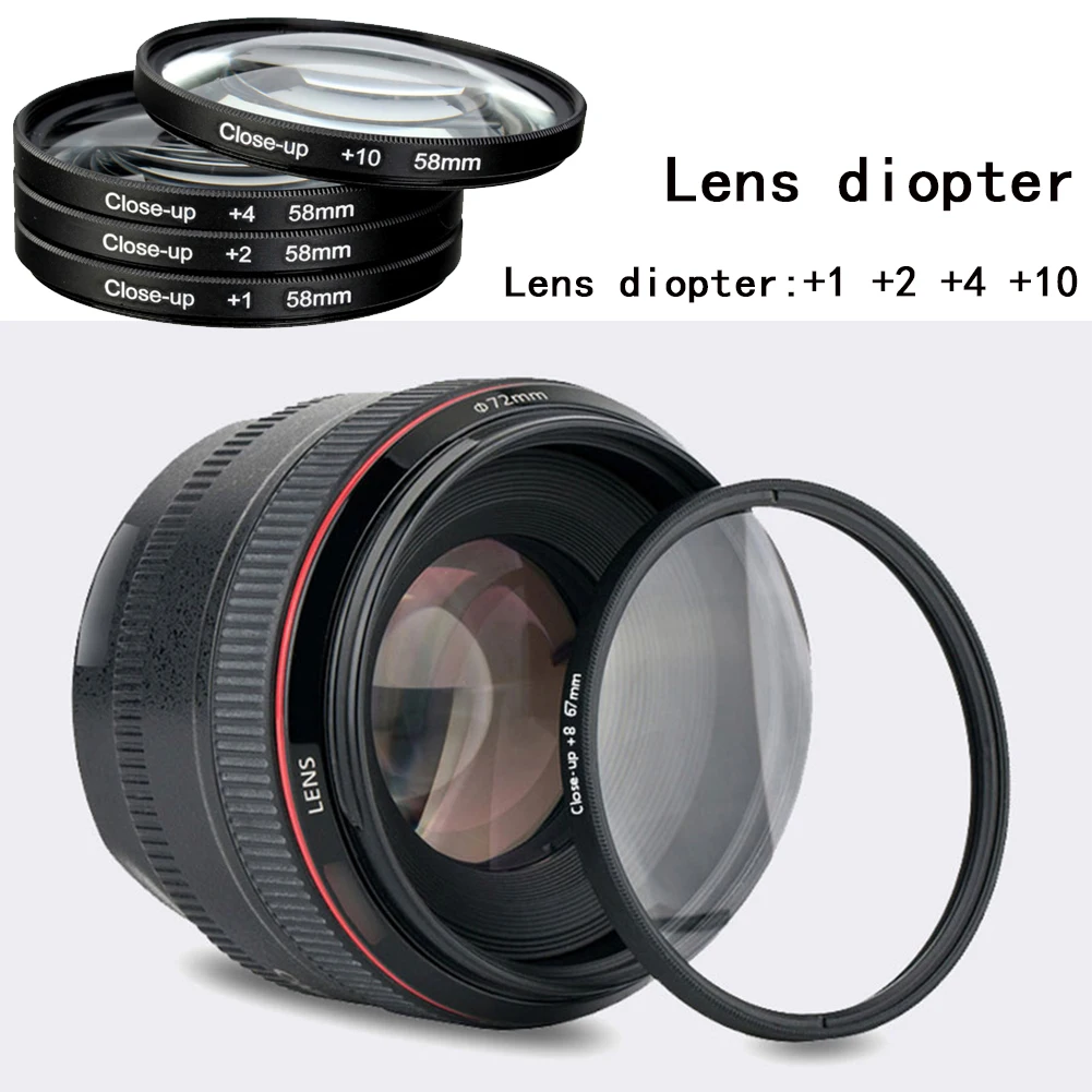 MYOBO Macro Close Up Lens Filter +1 +2 +4 +10 Filter Kit- 37 40.5 43 46 49 52 55 58 62 67 72 77 82 mm for DSLR SLR Camera Filter - Image 2