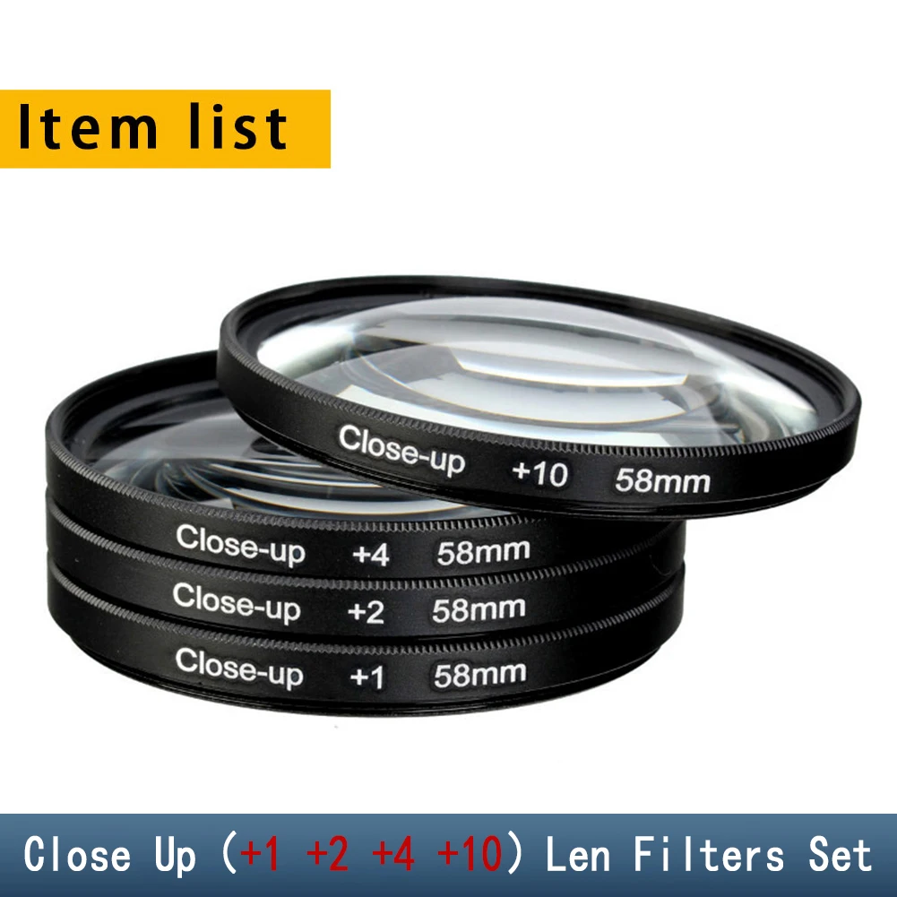 MYOBO Macro Close Up Lens Filter +1 +2 +4 +10 Filter Kit- 37 40.5 43 46 49 52 55 58 62 67 72 77 82 mm for DSLR SLR Camera Filter - Image 7