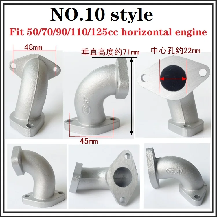 motorcycle 50cc 70cc 90cc 110cc 125cc 150cc 160cc horizontal engine intake pipe manifold sunl falcon ATV quad dirt pit bike - Image 17
