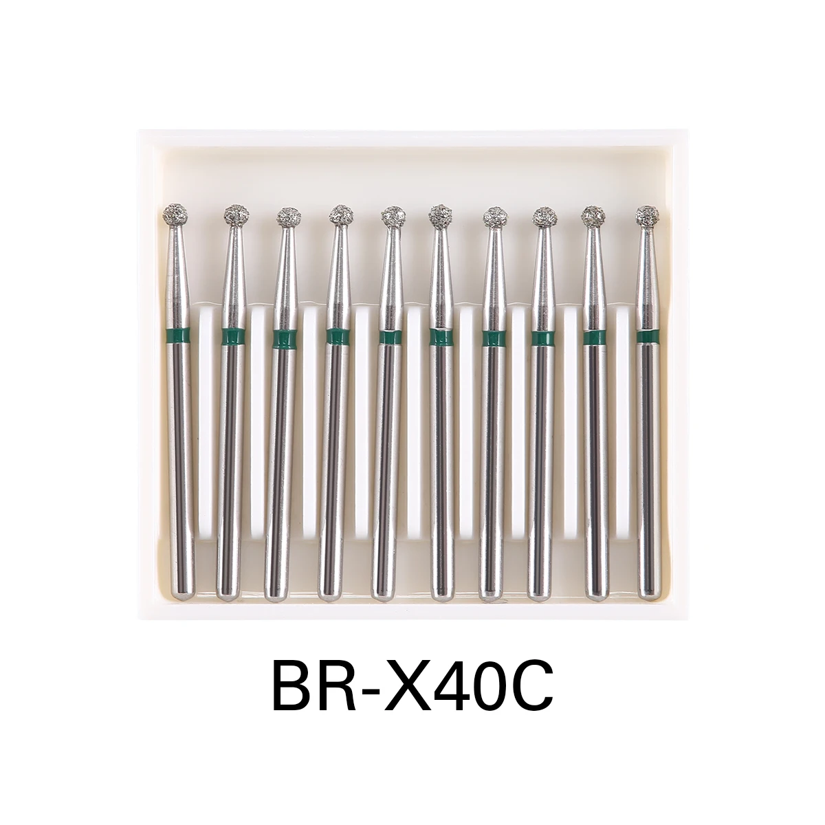 10pcs/Pack AZDENT Dental Diamond Burs Drill Ball Round Type 25mm FG 1.6mm For High Speed Handpiece 450000r/Min - Image 12