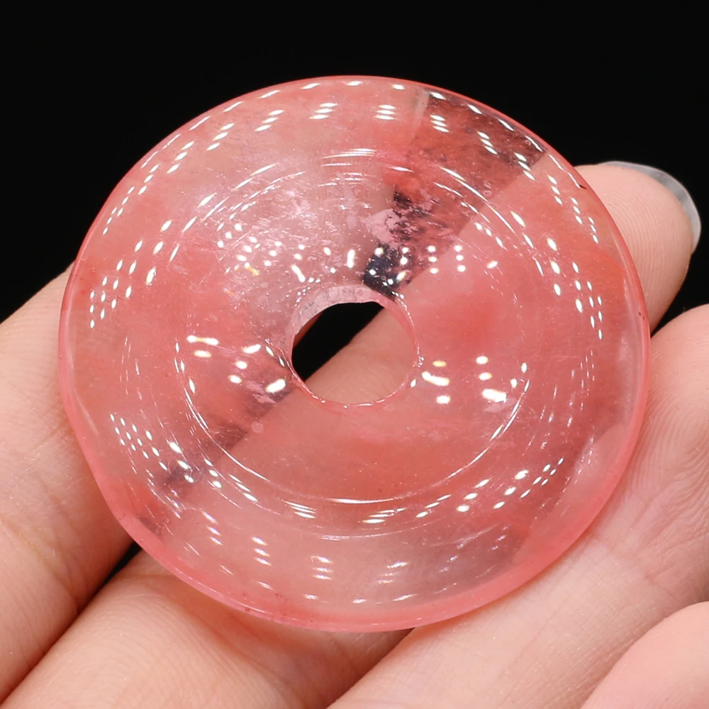 1PC Natural Stone Big Hole Beads Charms Rose Quartz Crystal Agates Pendant for Jewelry Making DIY Necklace Earring Accessories - Image 9