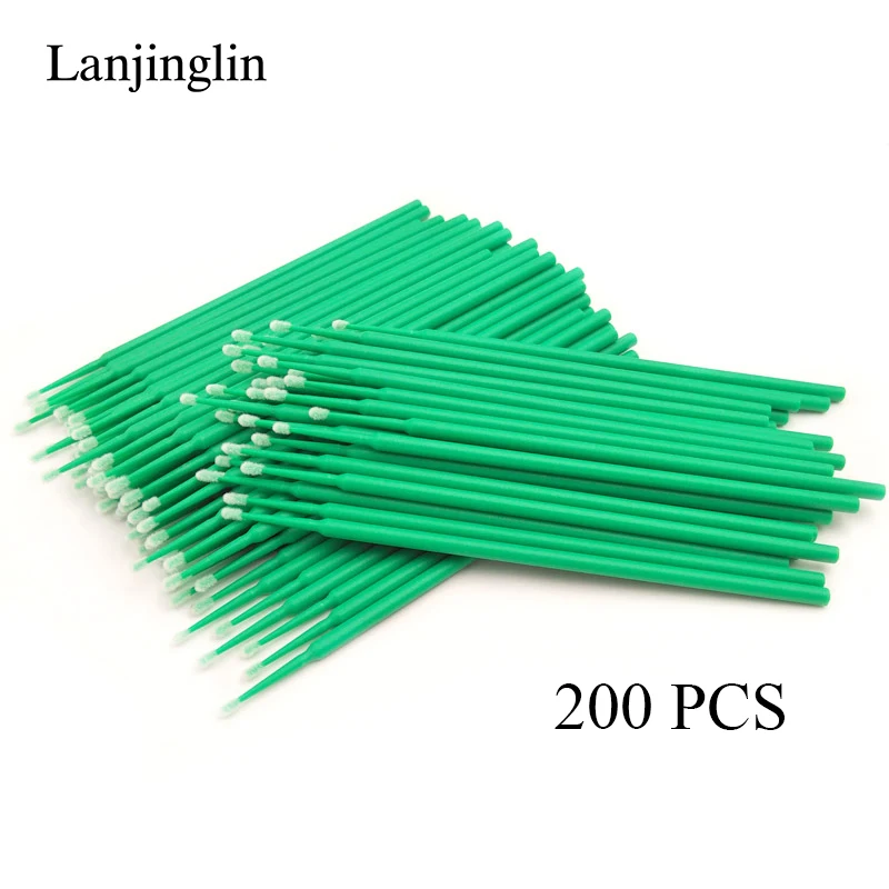 100/200pcs Eyelash Cleaning Brush Lash Extension Micro Cotton Swab Eyelashes Microbrush Beauty Makeup Clean Remover Tools - Image 8