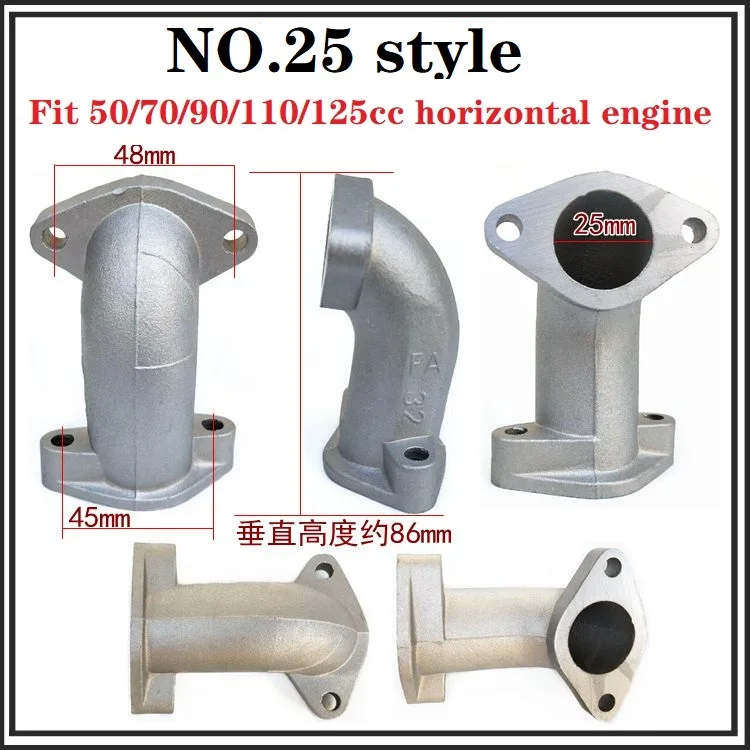 motorcycle 50cc 70cc 90cc 110cc 125cc 150cc 160cc horizontal engine intake pipe manifold sunl falcon ATV quad dirt pit bike - Image 16
