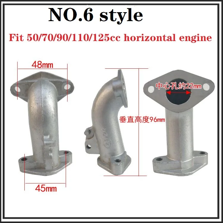 motorcycle 50cc 70cc 90cc 110cc 125cc 150cc 160cc horizontal engine intake pipe manifold sunl falcon ATV quad dirt pit bike - Image 20