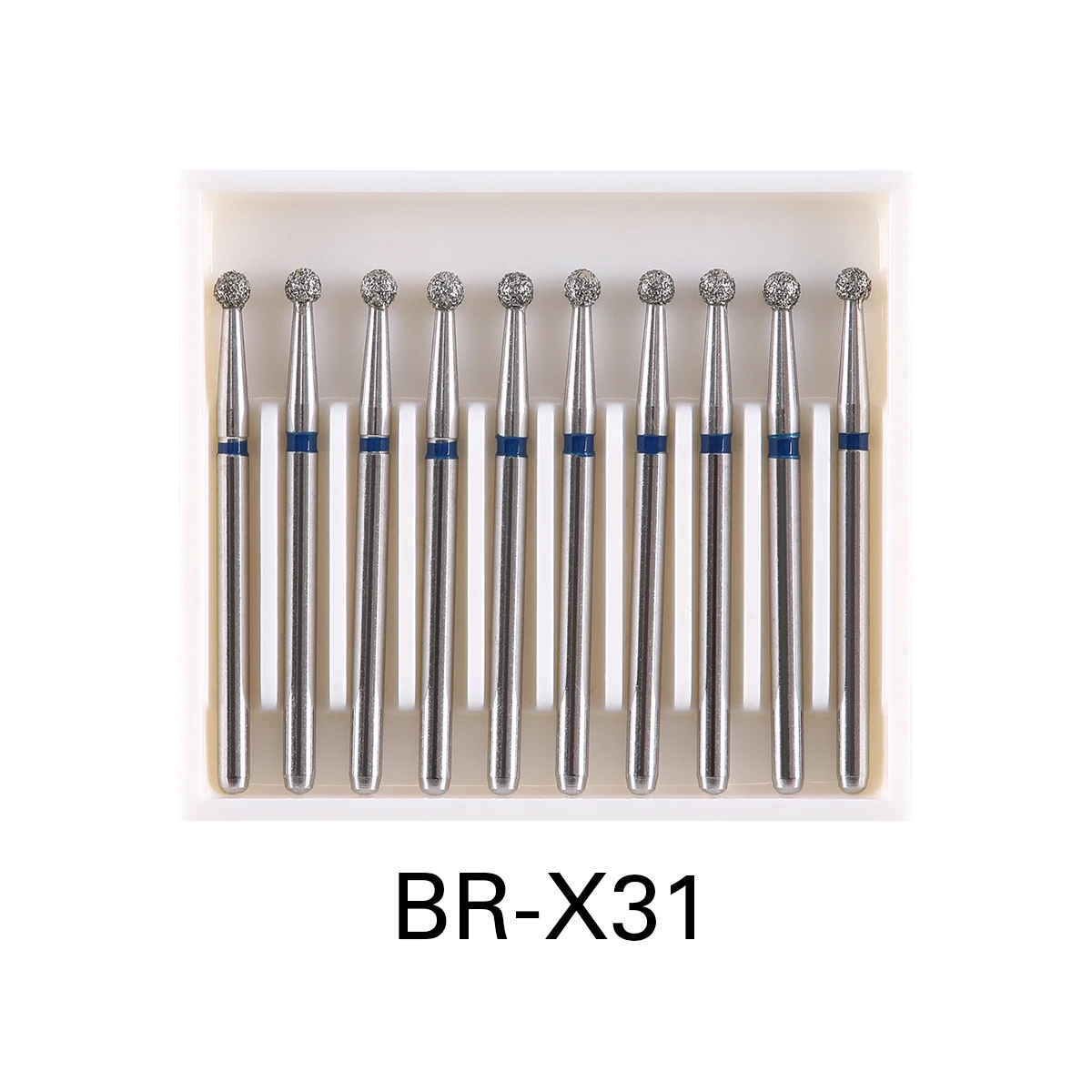 10pcs/Pack AZDENT Dental Diamond Burs Drill Ball Round Type 25mm FG 1.6mm For High Speed Handpiece 450000r/Min - Image 13