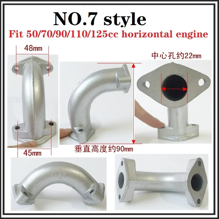 motorcycle 50cc 70cc 90cc 110cc 125cc 150cc 160cc horizontal engine intake pipe manifold sunl falcon ATV quad dirt pit bike - Image 13