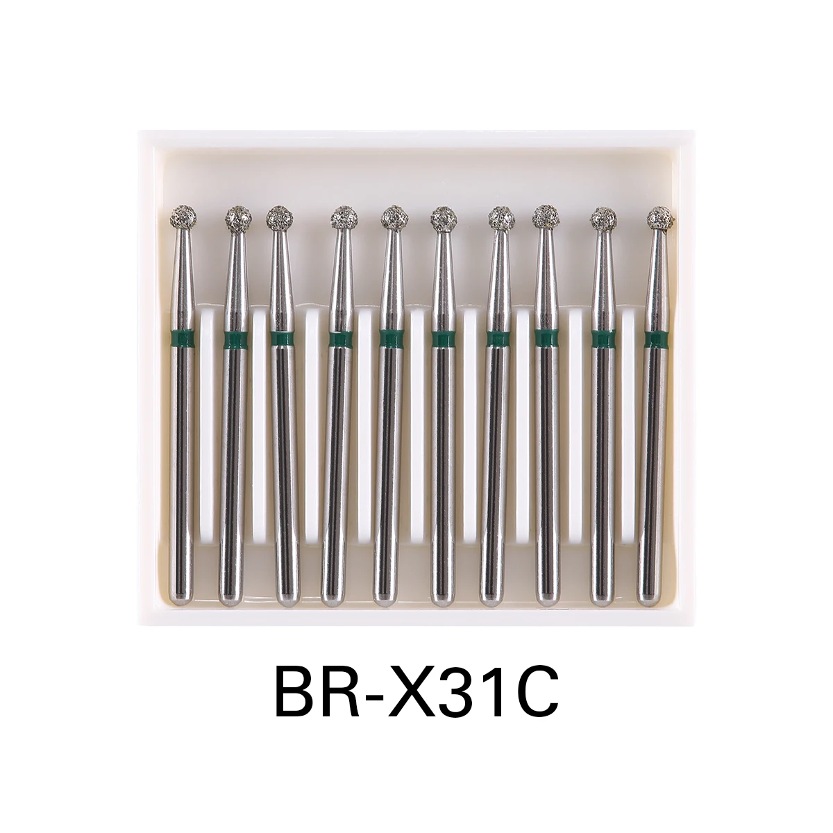 10pcs/Pack AZDENT Dental Diamond Burs Drill Ball Round Type 25mm FG 1.6mm For High Speed Handpiece 450000r/Min - Image 14