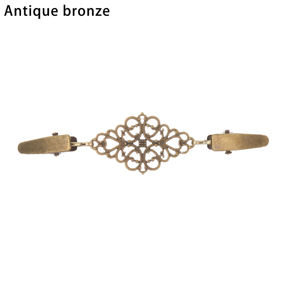 Women Carved Flower Cardigan Sweater Blouse Shawl Clips Shirt Collar Shawl Brooch Retro Duck Clip Clasps Charm Accessories Gift - Image 25