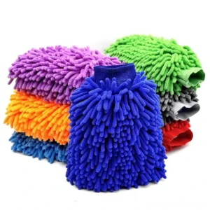Double-sided Motorcycle Care Cleaning Gloves Cleaning Cloth Towel Microfiber Washable Car Washing Gloves Washing Accessories