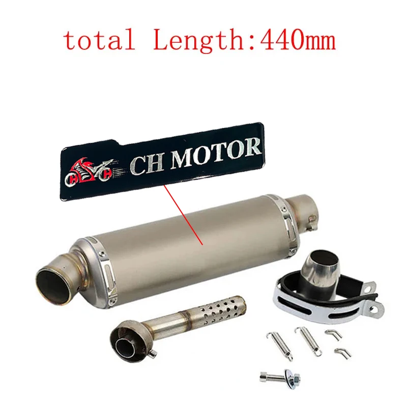 slip-on 51mm Universal Stainless SteelMotorcycle Exhaust Muffler Escapes Para Motos 100cc-1000cc ATV GP Scooter For fz6 pcx125 - Image 5