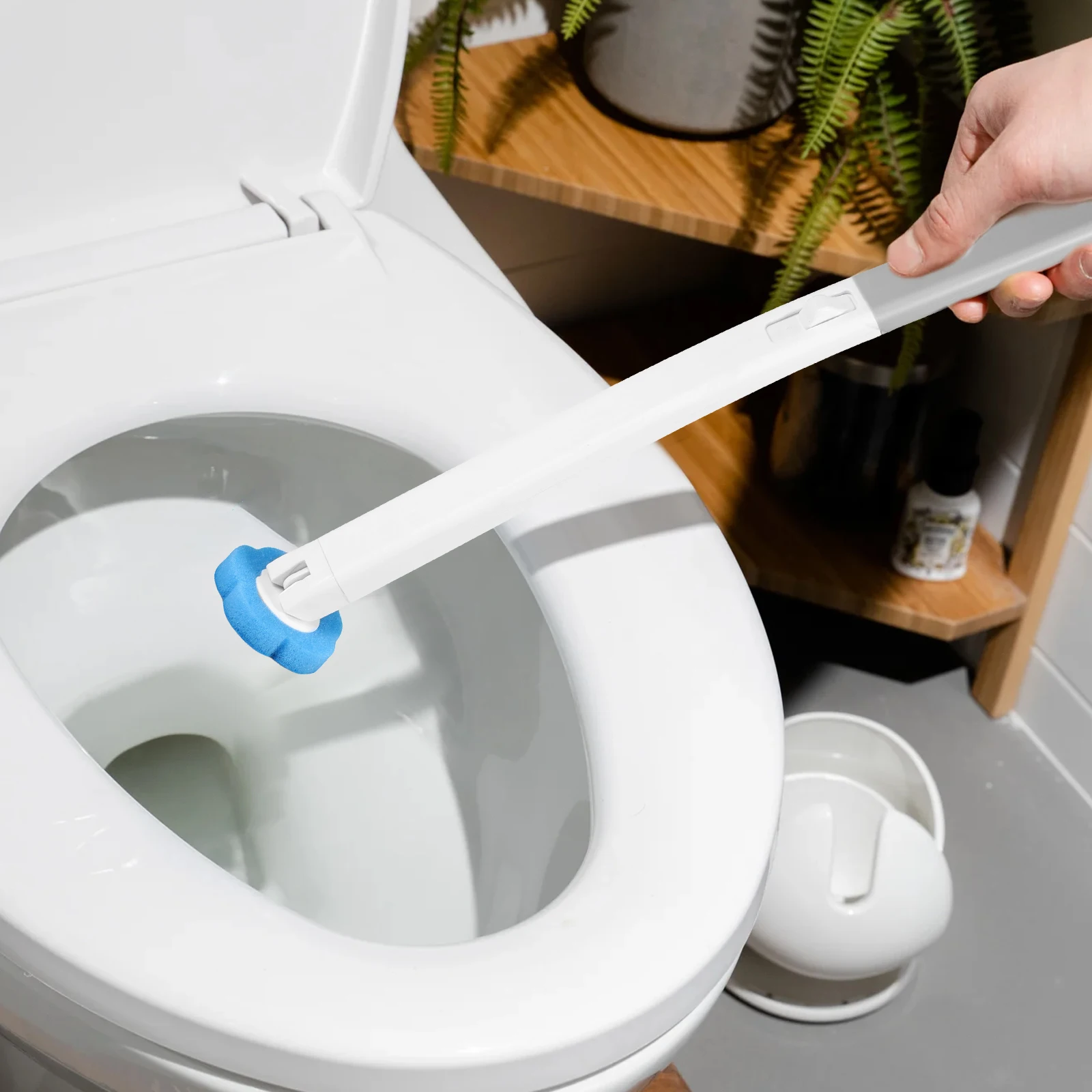18/36Pcs Disposable Toilet Brush Wall Mounted Toilet Brush with Replacement Head Cleaning Set Home Bathroom WC Accessories - Image 2