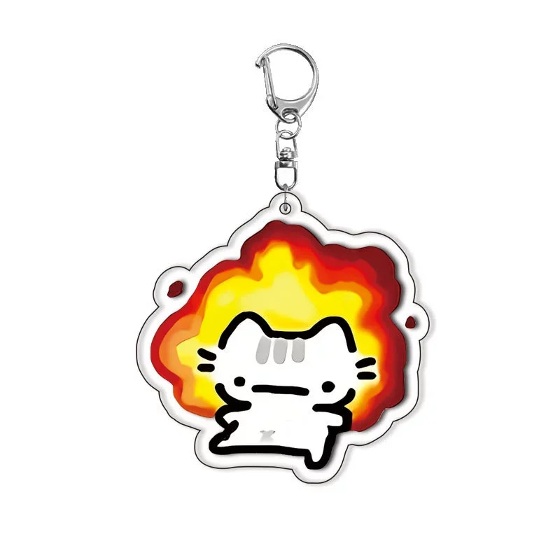Hot Funny Cat Memes Keychain Student Gift Bag Lanyard Women's Bag Pendant Keychain Cute Things Gift for Best Friends Wholesale - Image 7
