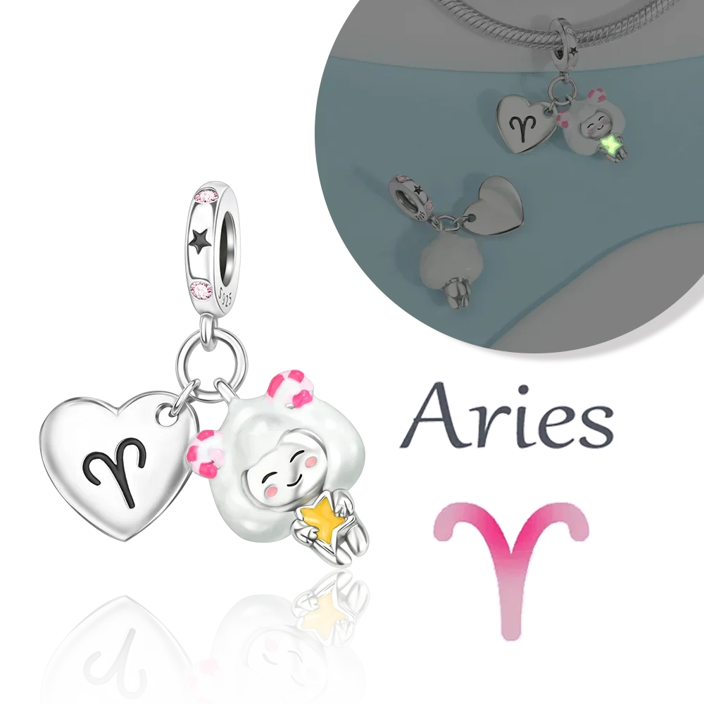 925 Sterling Silver 12 Months Birthstone Heart-shaped Beads Charms Fit Original Bracelet Charm Beads Necklace Diy Female Jewelry - Image 5
