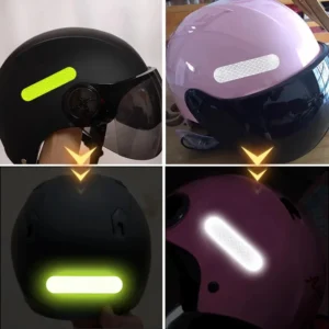 10Pcs Motorcycle Helmet Warning Reflective Stickers Night Safety Driving Decorative Strips Sticker Bicycle Bike Moto Car Decals