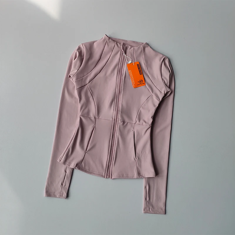 Women Sports Jacket Zip Fitness Yoga Shirt Workout Running Coats Warm Gym Long Sleeve Top Cardigan Slim Tight Jacket Activewear - Image 9