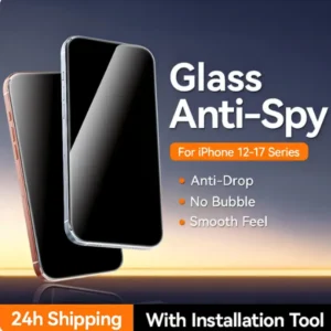 1Pcs Anti-spy Glass For iPhone 17 16 15 14 Pro Max Glass For iPhone 17 16 15 14 13 12 Pro Max Privacy Screen Protector