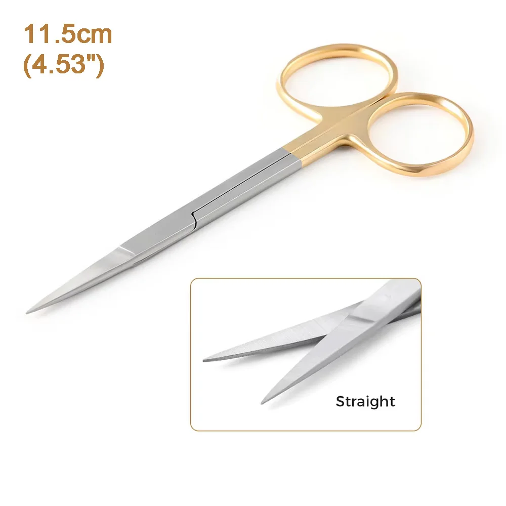AZDENT Stainless Steel Dental Surgical Scissors Straight/Curved Tip 11.5cm Surgical Forceps Dentist Tools Dentistry Instrument - Image 8
