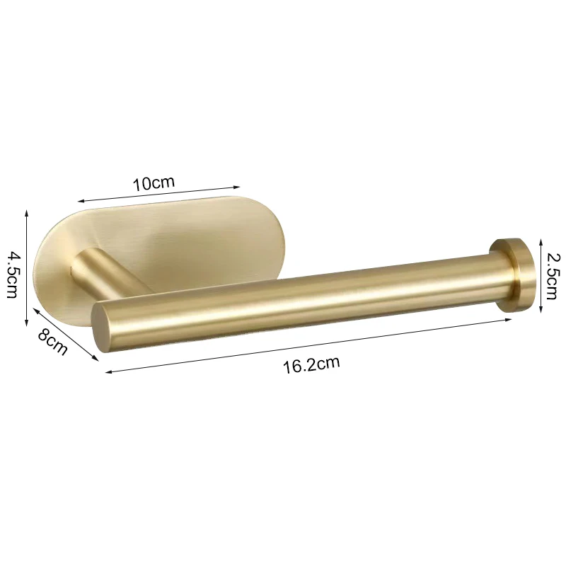 Adhesive Toilet Paper Holder Stainless Steel Wall Mount Kitchen Roll Towel Rack Napkin Dispenser Absorbent Stand Tissue Hanger - Image 20