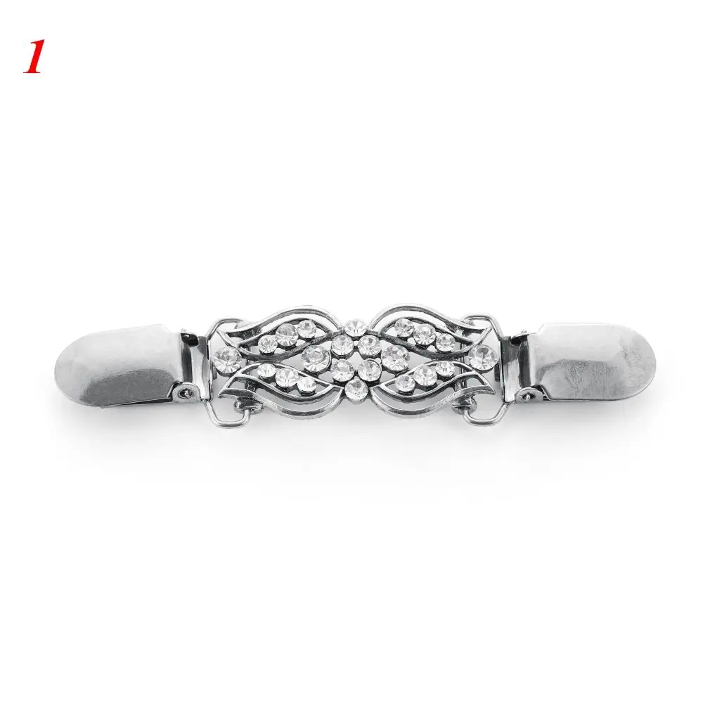 Women Carved Flower Cardigan Sweater Blouse Shawl Clips Shirt Collar Shawl Brooch Retro Duck Clip Clasps Charm Accessories Gift - Image 9