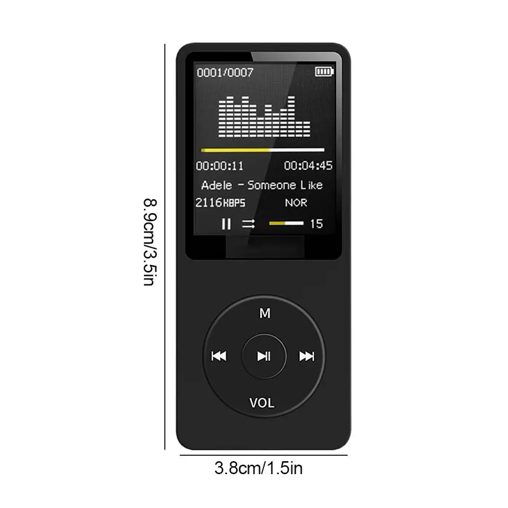 Bluetooth-compatible Mp3 Music Player Lossless Portable Fm Radio External Ultra-thin Student Sports Walkman Mp3 Player Recorder - Image 6