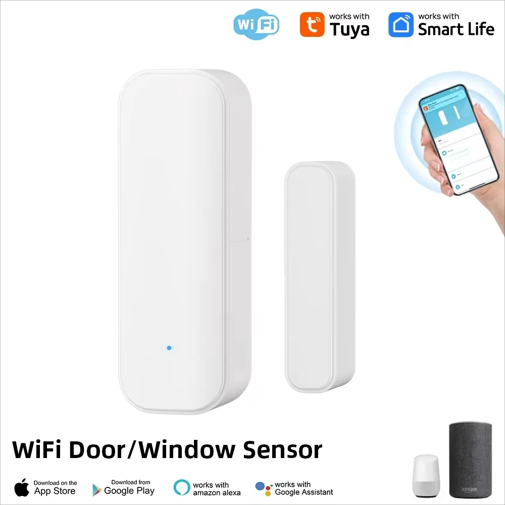 Work with Tuya Zigbee 3.0 WiFi Smart Door Window Sensor Open Close Detector Home Security Alarm Voice Control Alexa Google Home - Image 7