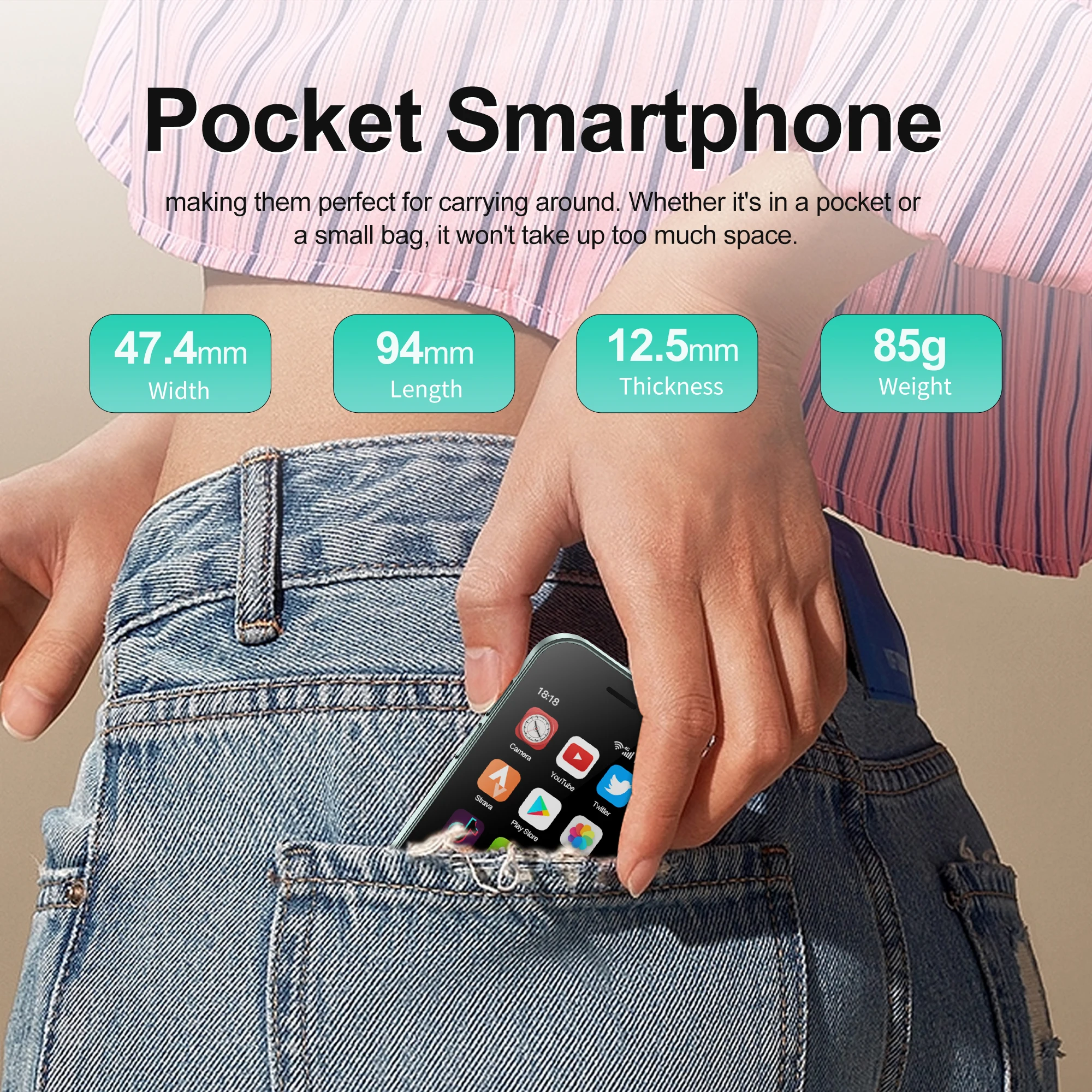 SERVO KING 9000 3.0" HD Display Small Smartphone Android 10.0 Network 4G LTE 2GB+16GB 2000mAh Face Recognition Mini Mobile Phone - Image 6
