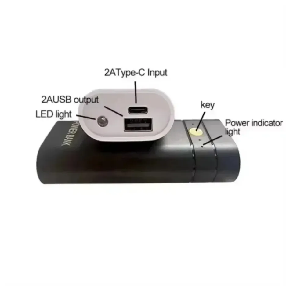 5V 2A 6000mAh 2X 18650 USB Type-C Battery Charger Case For Phone Electronic Charging DIY Not Including Batteries Power Bank Box - Image 3